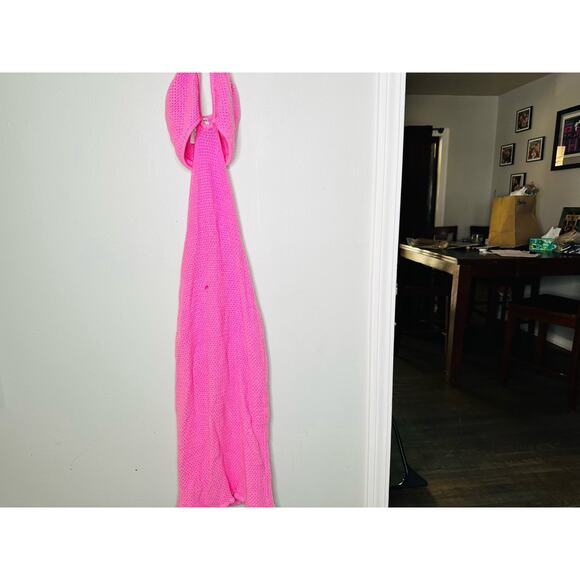 VICTOR GLEMAUD Pink Cotton Knit Middle Cutout Halter Necktie Dress size XS - Picture 6 of 11